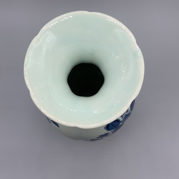 Vintage 1972 Blauw Delft Distel Hand-painted Vase Made in Holland - Picture 5 of 6